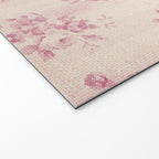 Elegant blush pink white rustic floral vintage stripes Welcome Mat Gallery Image 2