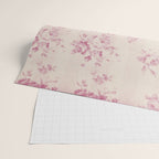Elegant blush pink white rustic floral vintage stripes Wrapping Paper Gallery Image 2