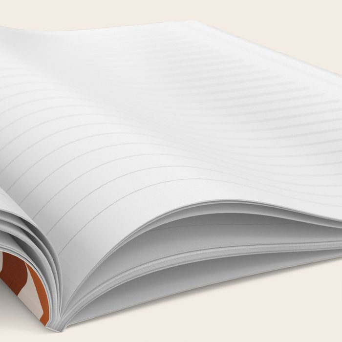 Vintage Mid-century Modern Abstract Geometric Shapes in Burnt Orange Pattern Notebook Gallery Image 2