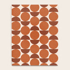 Vintage Mid-century Modern Abstract Geometric Shapes in Burnt Orange Pattern Notebook Gallery Image 4