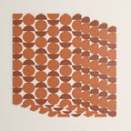 Vintage Mid-century Modern Abstract Geometric Shapes in Burnt Orange Pattern Wrapping Paper Gallery Image 3