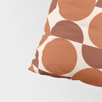 Vintage Mid-century Modern Abstract Geometric Shapes in Burnt Orange Pattern Pillow Sham Gallery Image 4