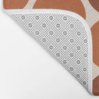 Vintage Mid-century Modern Abstract Geometric Shapes in Burnt Orange Pattern Bath Mat Gallery Image 2