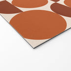 Vintage Mid-century Modern Abstract Geometric Shapes in Burnt Orange Pattern Welcome Mat Gallery Image 2