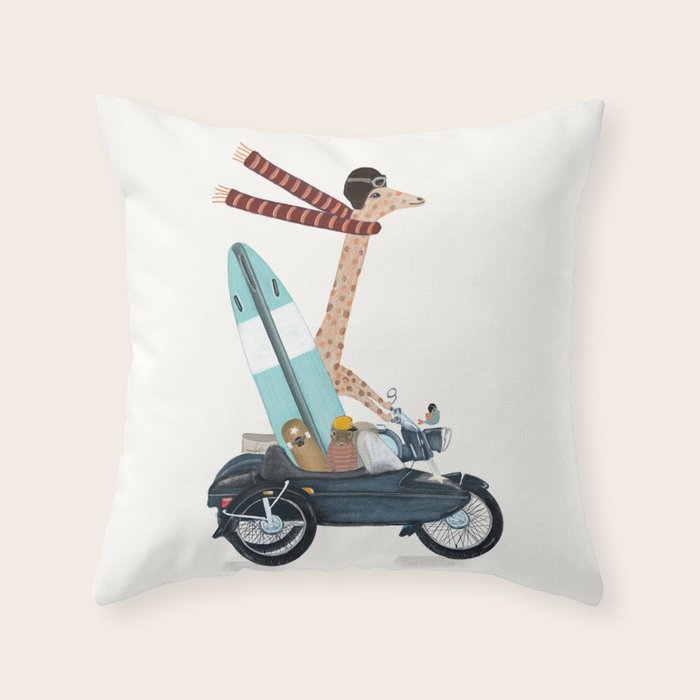 surf trip Throw Pillow Gallery Image 6