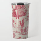 Antique 19th Century Romantic Pastoral French Toile de Jouy Travel Mug Gallery Image 1
