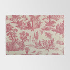 Antique 19th Century Romantic Pastoral French Toile de Jouy Rug Gallery Image 2