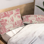 Antique 19th Century Romantic Pastoral French Toile de Jouy Pillow Sham Gallery Image 2