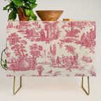 Antique 19th Century Romantic Pastoral French Toile de Jouy Credenza Gallery Image 1