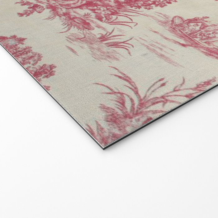 Antique 19th Century Romantic Pastoral French Toile de Jouy Welcome Mat Gallery Image 2