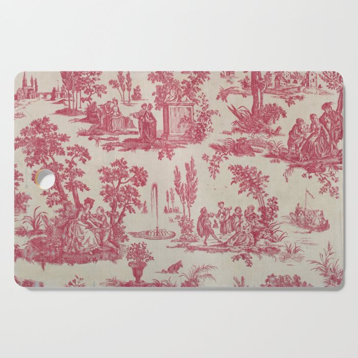 Antique 19th Century Romantic Pastoral French Toile de Jouy Cutting Board Gallery Image 1