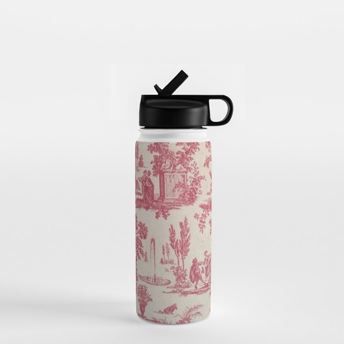 Antique 19th Century Romantic Pastoral French Toile de Jouy Water Bottle Gallery Image 1