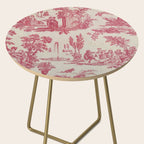 Antique 19th Century Romantic Pastoral French Toile de Jouy Side Table Gallery Image 2