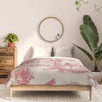 Antique 19th Century Romantic Pastoral French Toile de Jouy Comforter Gallery Image 3