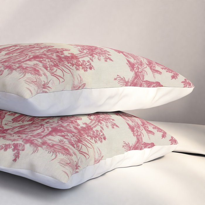 Antique 19th Century Romantic Pastoral French Toile de Jouy Pillow Sham Gallery Image 3