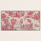 Antique 19th Century Romantic Pastoral French Toile de Jouy Desk Mat Gallery Image 3