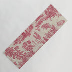 Antique 19th Century Romantic Pastoral French Toile de Jouy Yoga Mat Gallery Image 1