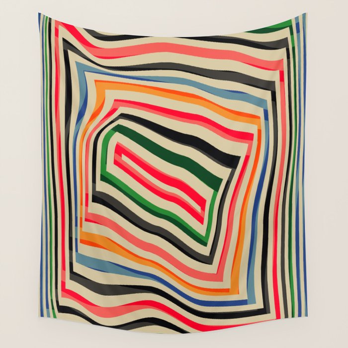 abstract lines Wall Tapestry Gallery Image 1
