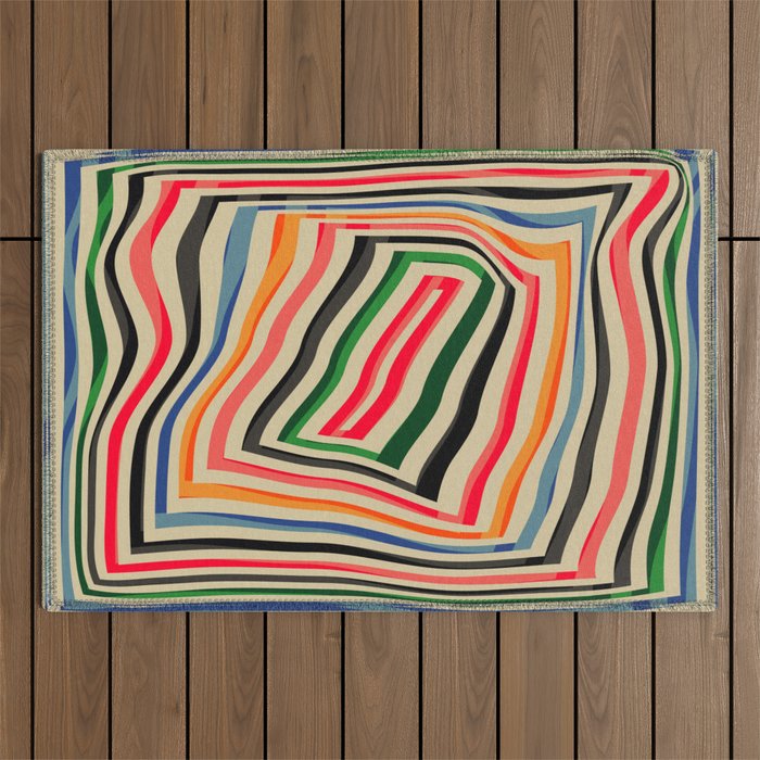 abstract lines Outdoor Rug Gallery Image 1