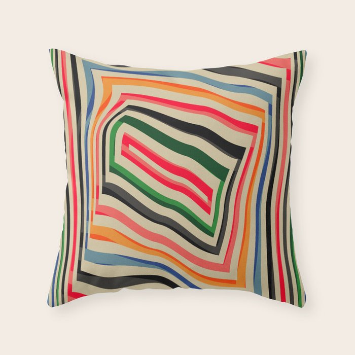 abstract lines Throw Pillow Gallery Image 6