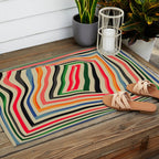 abstract lines Outdoor Rug Gallery Image 2