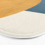 Halfmoon Colorblock - Gold Blue Bath Mat Gallery Image 3