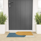 Halfmoon Colorblock - Gold Blue Welcome Mat Gallery Image 3