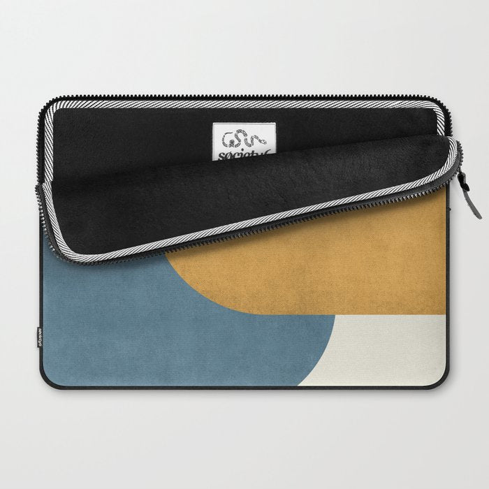 Halfmoon Colorblock - Gold Blue Laptop Sleeve Gallery Image 2