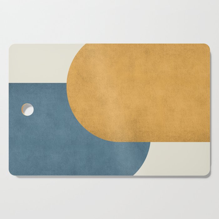 Halfmoon Colorblock - Gold Blue Cutting Board Gallery Image 1