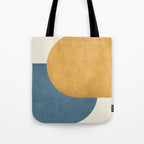 Halfmoon Colorblock - Gold Blue Tote Bag Gallery Image 1