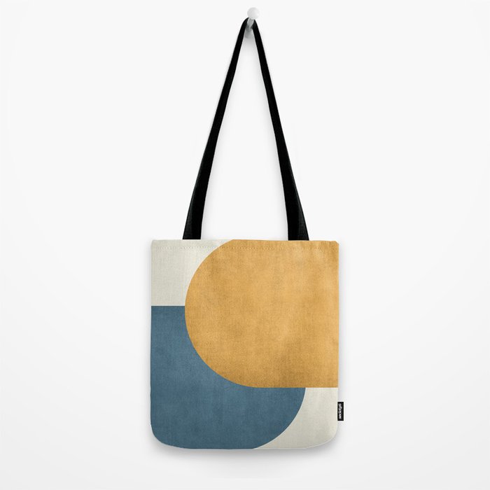 Halfmoon Colorblock - Gold Blue Tote Bag Gallery Image 2