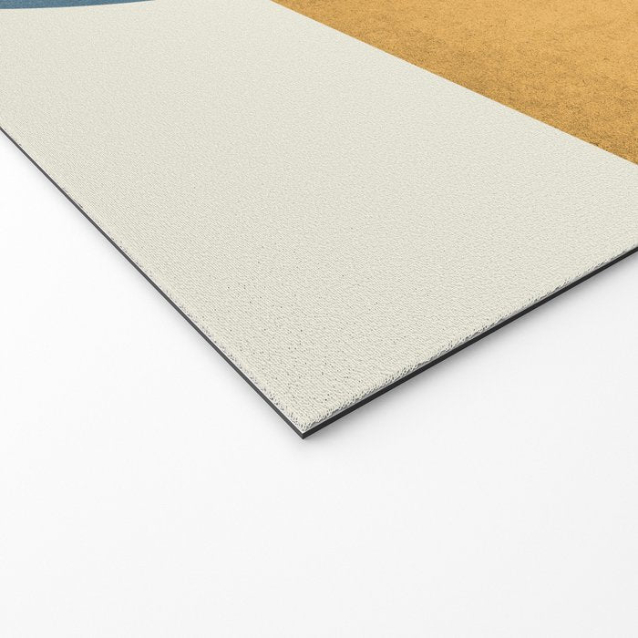 Halfmoon Colorblock - Gold Blue Welcome Mat Gallery Image 2