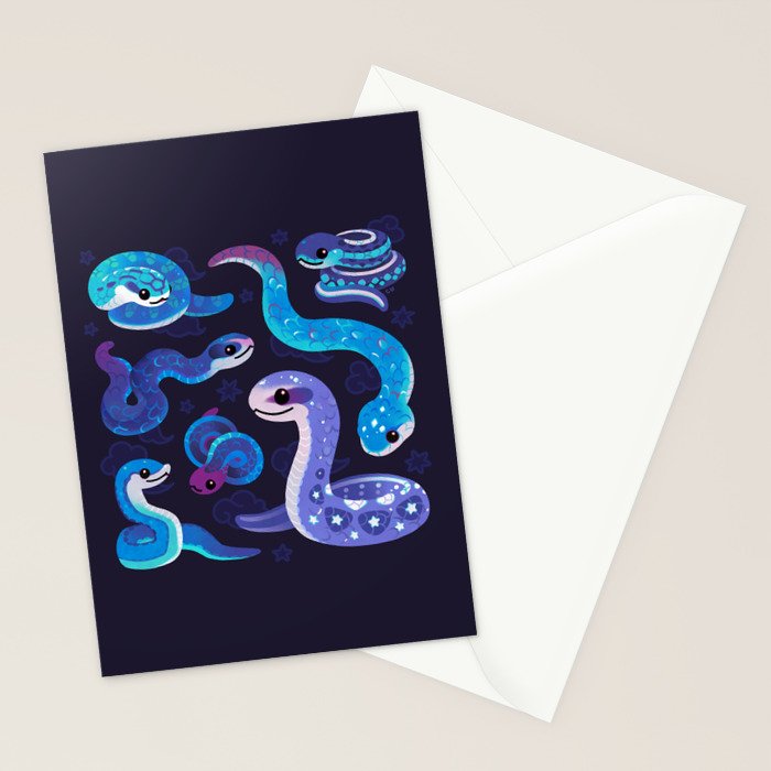 The Year of the Blue Snake Stationery Card Gallery Image 2
