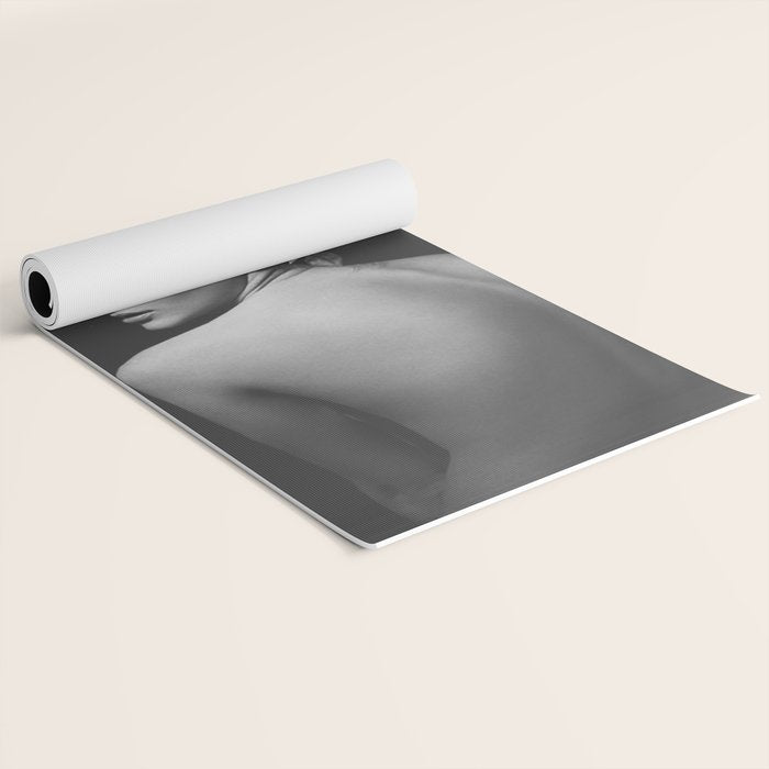Night Garden Black and White Yoga Mat Gallery Image 2