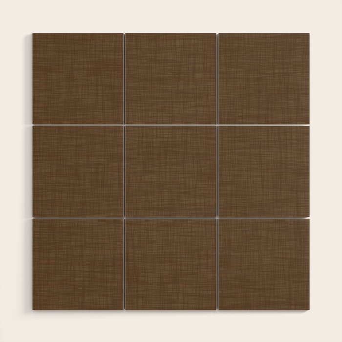 Cozy Linen Effect in Coffee Liqueur Brown Wood Wall Art Gallery Image 1