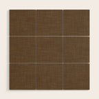 Cozy Linen Effect in Coffee Liqueur Brown Wood Wall Art Gallery Image 1