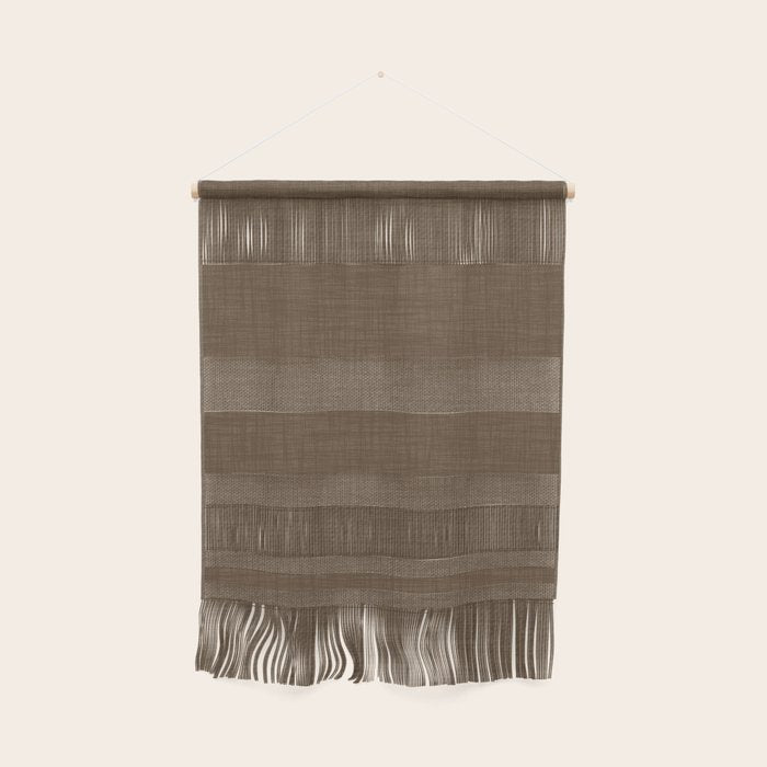 Cozy Linen Effect in Coffee Liqueur Brown Wall Hanging