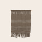 Cozy Linen Effect in Coffee Liqueur Brown Wall Hanging Gallery Image 1