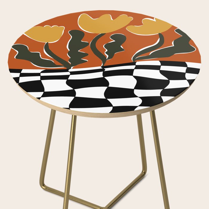 Vintage Poppy plaid Side Table Gallery Image 2