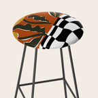 Vintage Poppy plaid Stool Gallery Image 2