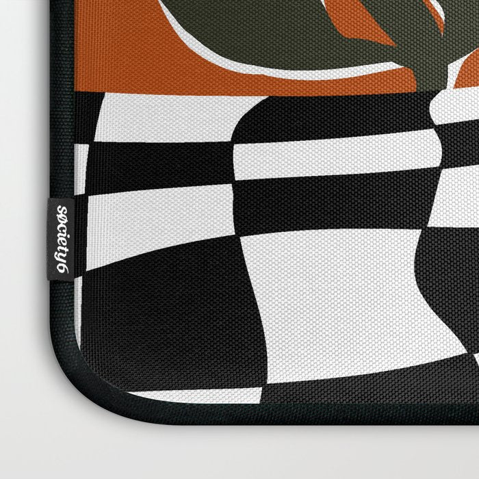 Vintage Poppy plaid Laptop Sleeve Gallery Image 3