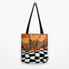 Vintage Poppy plaid Tote Bag Gallery Image 2