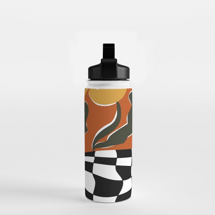 Vintage Poppy plaid Water Bottle Gallery Image 2