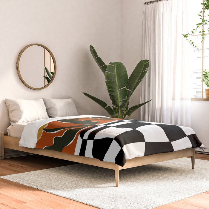 Vintage Poppy plaid Comforter Gallery Image 2