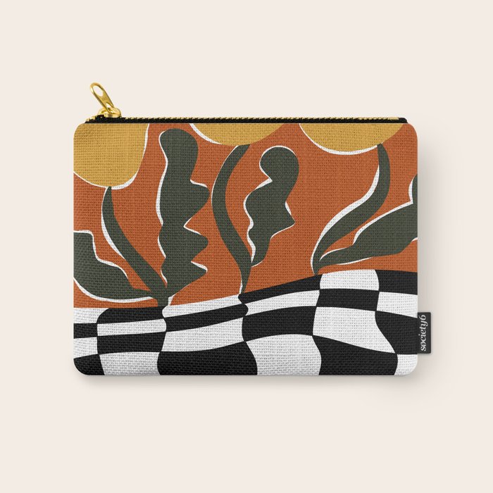 Vintage Poppy plaid Carry All Pouch Gallery Image 1