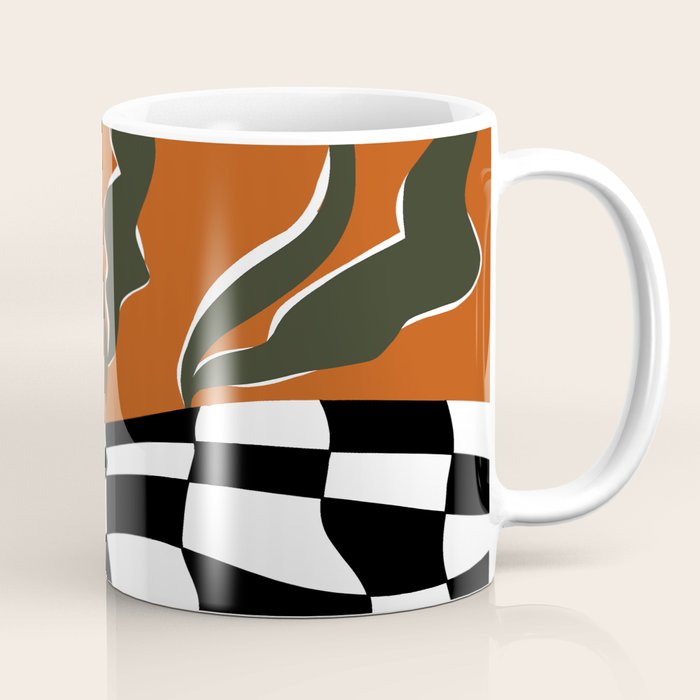 Vintage Poppy plaid Coffee Mug Gallery Image 1