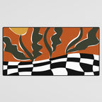 Vintage Poppy plaid Desk Mat Gallery Image 3