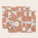 My Favorite Geometric Patterns No.14 - Coral Placemat Gallery Image 1