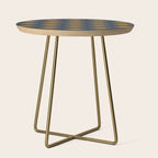 Boho Summer Sun Pattern VII Navy Blue Burnt Orange Side Table Gallery Image 1