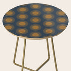 Boho Summer Sun Pattern VII Navy Blue Burnt Orange Side Table Gallery Image 2
